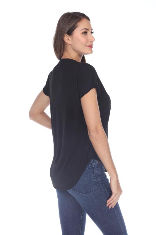 3307 Junior's Modern Cap Sleeve Tee