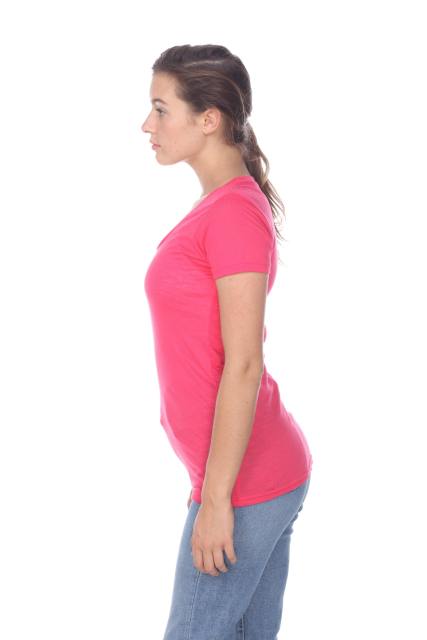 3400 Junior's Poly Rayon Slub Scoop Neck Tee