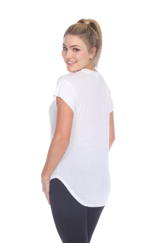 3307 Junior's Modern Cap Sleeve Tee