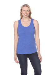 7307 Ladies Tri Blend Scoop Curve Hem Tank