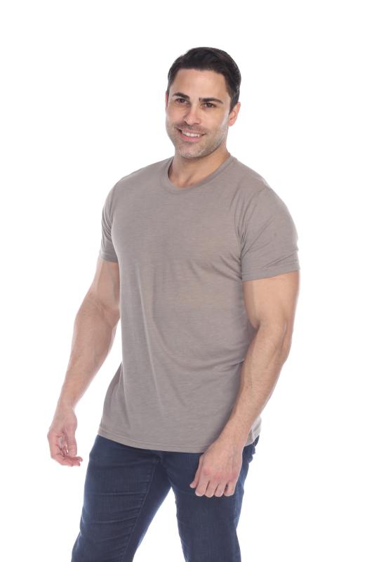 3600 Men's Short Sleeve CVC Blended Crew Neck Tee
