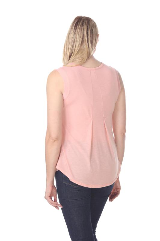 7311 Ladies Poly Viscose Pleated Back Tank Top