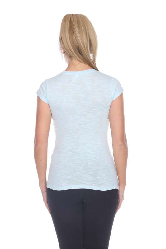 6050 Juniors Cap Sleeve Cotton Slub Tee