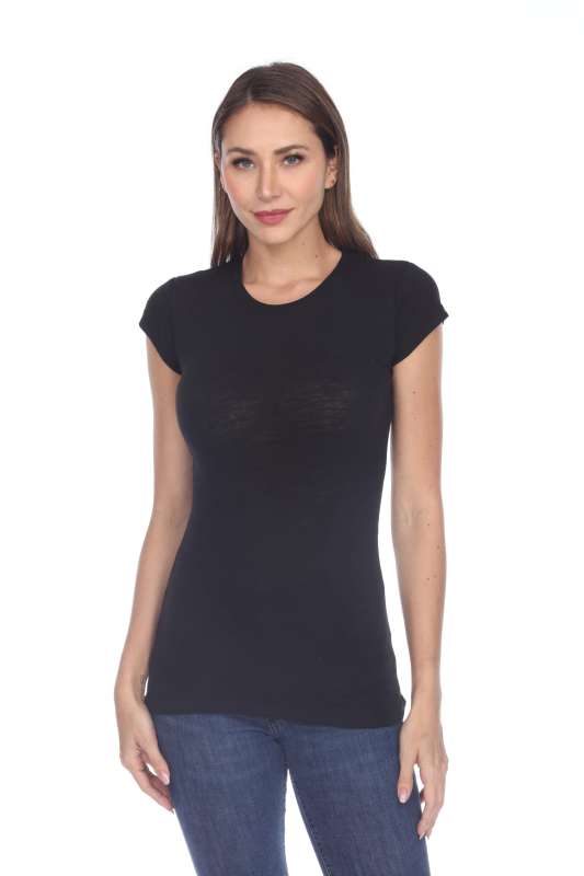 6050 Juniors Cap Sleeve Cotton Slub Tee