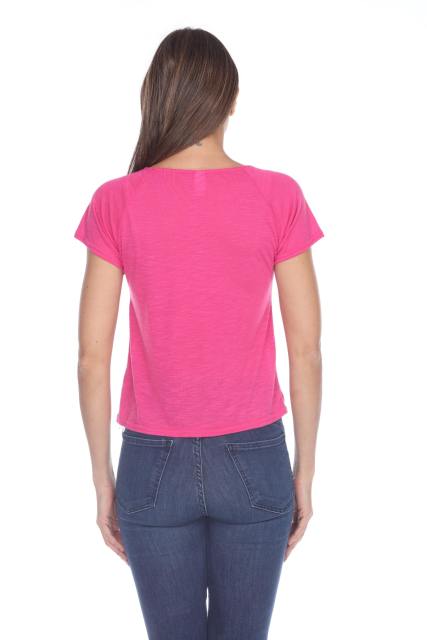 3401 Junior's Poly Rayon Slub Short Sleeve Boxy Tee