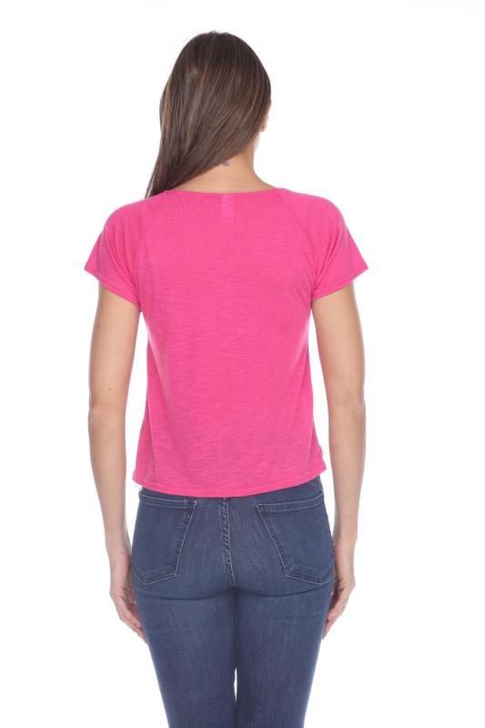 3401 Junior's Poly Rayon Slub Short Sleeve Boxy Tee