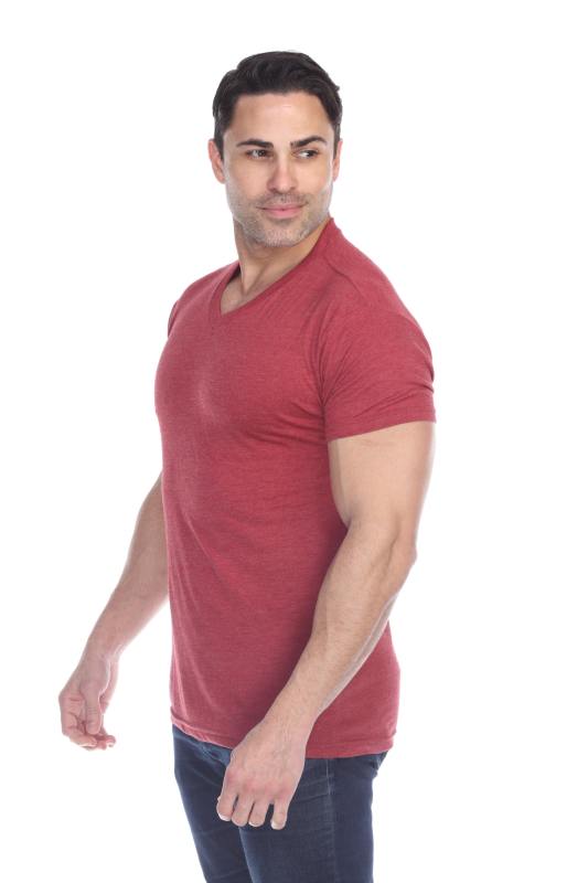 3751 Men's Tri Blend V-Neck Tee