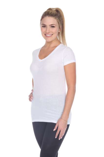 5003 Juniors Cap Sleeve "Tear Drop" V-Neck Tee