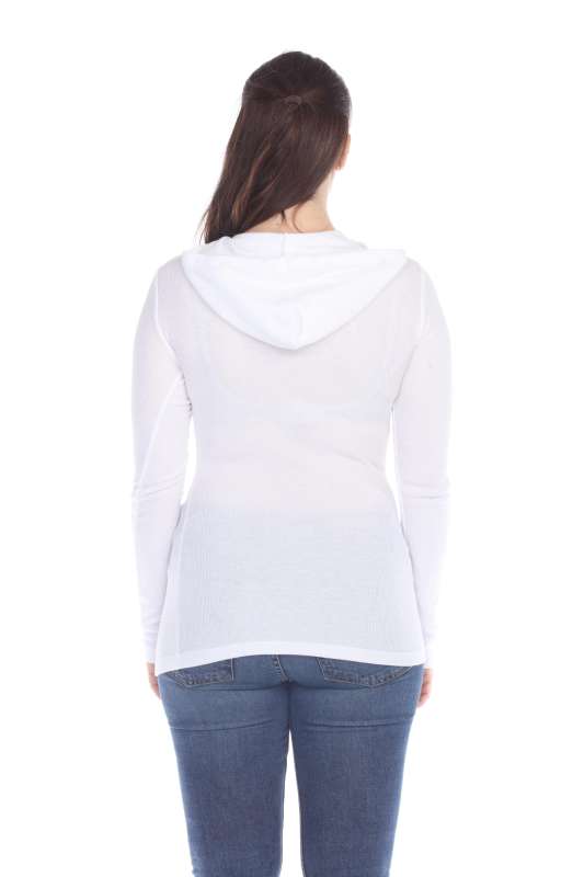 6101 Junior's Long Sleeve Waffle Thermal Hoodie