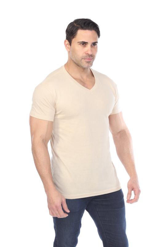 4601 Men's Slim FIt Short Sleeve V-Neck Tee