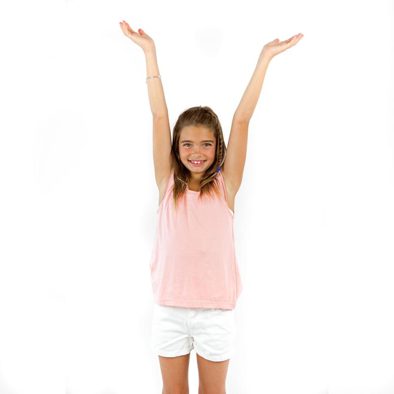 9014 Girl's Flutter Sleeve Tank