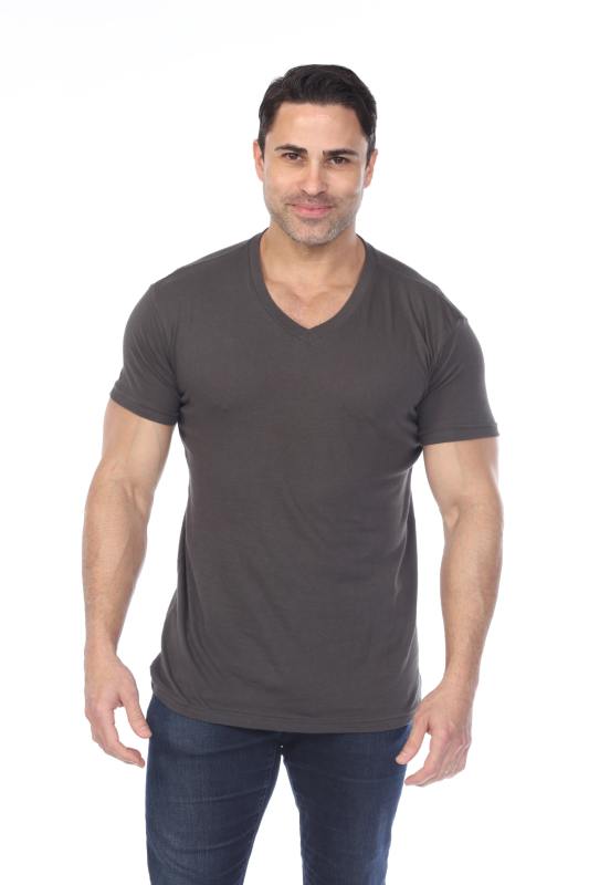 4601 Men's Slim FIt Short Sleeve V-Neck Tee