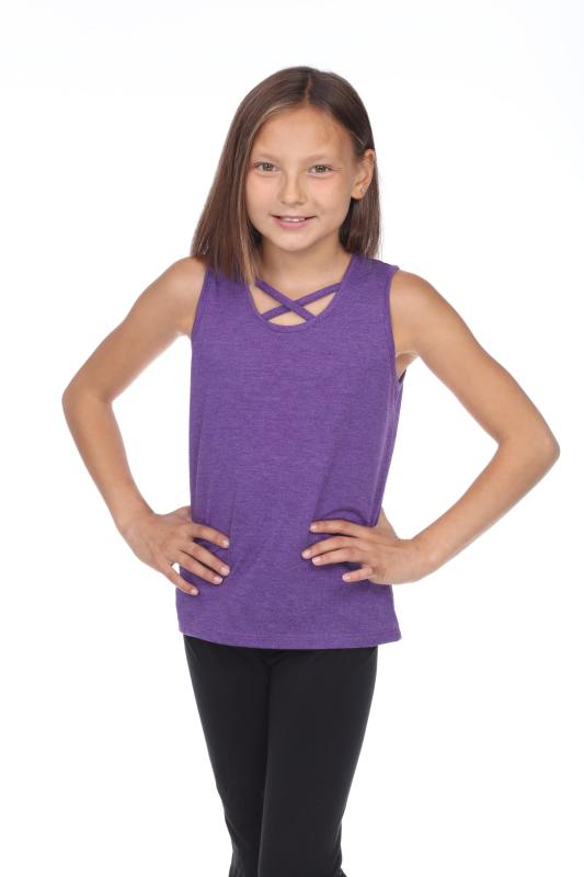 9211 Girls Cross Strap Front Tank