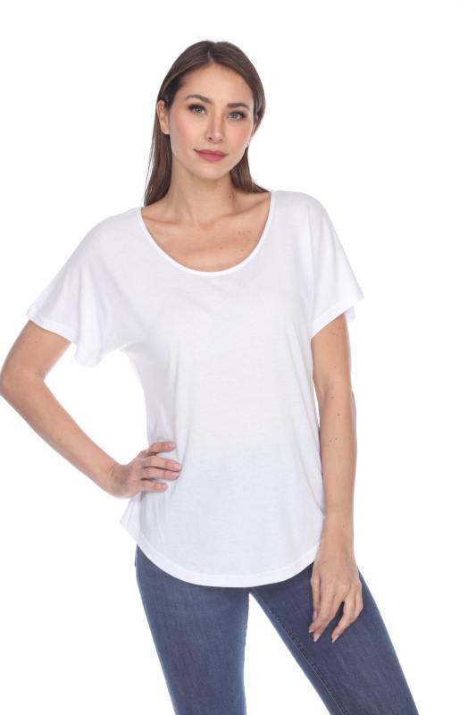 3905 Junior's Bamboo Blend Curve Hem Dolman