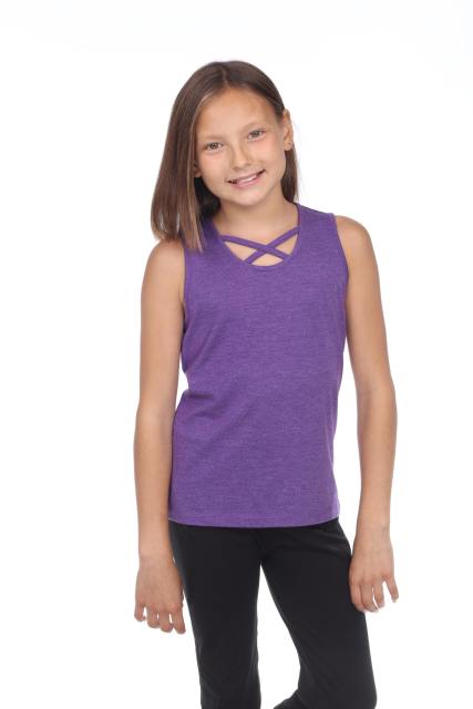 9211 Girls Cross Strap Front Tank