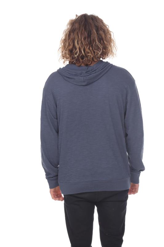 8752 Men's Cotton Slub Long Sleeve Zip Hoodie