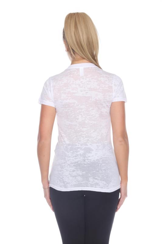 3503 Junior's Burnout V Neck Tee