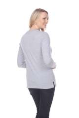 7110 Ladies Long Sleeve Crew Neck Tee with Side Vents