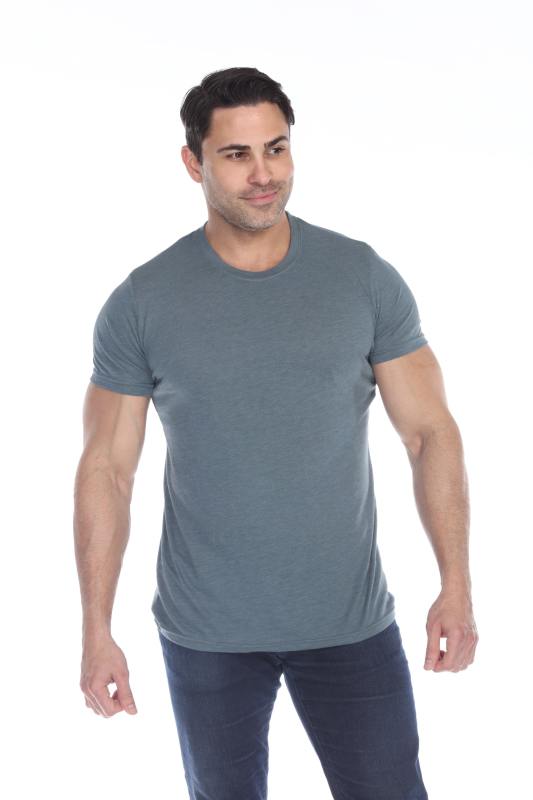 3600 Men's Short Sleeve CVC Blended Crew Neck Tee