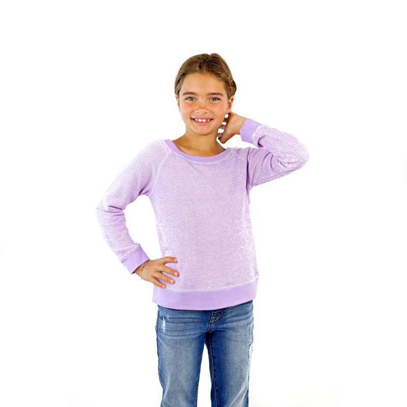 8904G Girls French Terry Long Sleeve Pullover