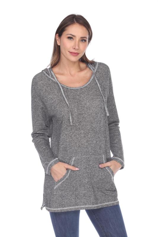 8905 Junior's French Terry Tunic Pullover Hoodie
