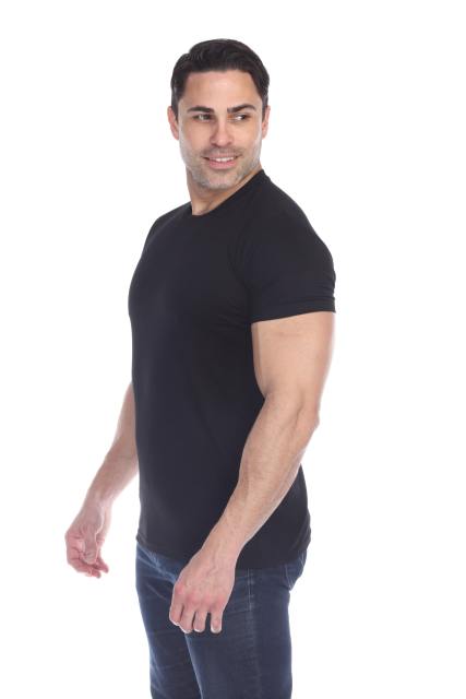 3600 Men's Short Sleeve CVC Blended Crew Neck Tee