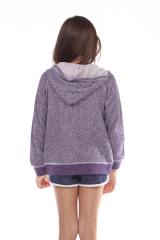 8902G Girls French Terry Llong Sleeve Zip Hoodie