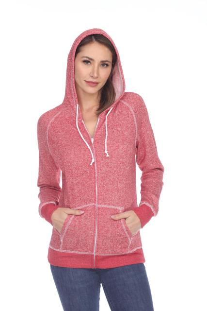 8902 Juniors French Terry Long Sleeve Zip Hoodie