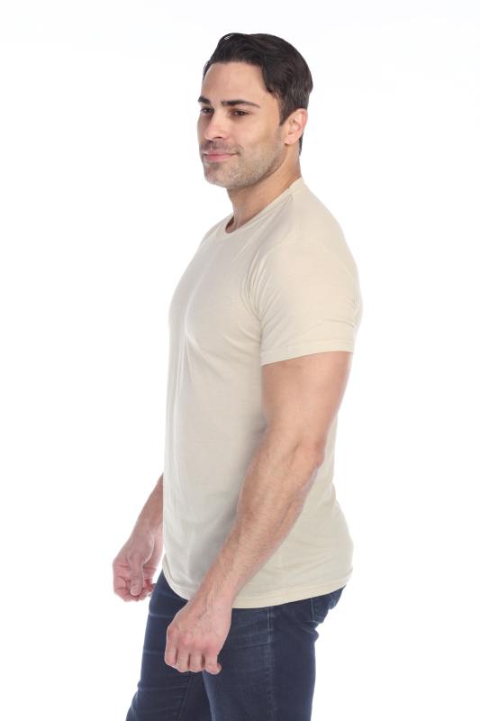 3600 Men's Short Sleeve CVC Blended Crew Neck Tee