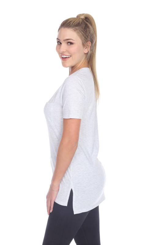 3207 Junior's Tri-blend Essential Hi-Lo Pocket Tee