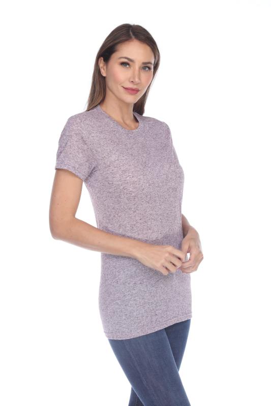 3800 Junior's Short Sleeve Poly Linen Crew Neck Tee