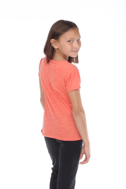 9012 Girl's Puff Sleeve Crew Tee