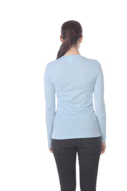 3100 Junior's Long Sleeve CVC Blended Crew Neck Tee