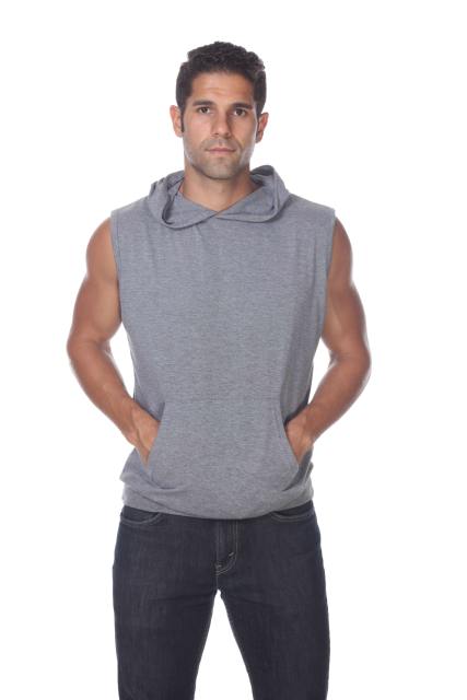 3758 Men's Tri Blend Sleeveless Hoodie
