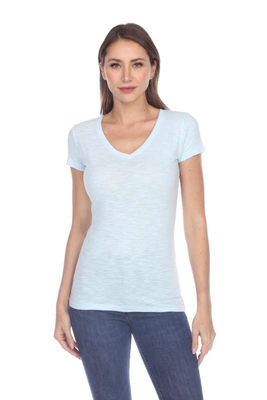 6053 Juniors Cap Sleeve Cotton Slub Tee