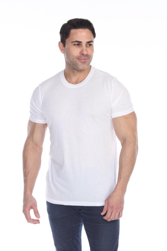 3600 Men's Short Sleeve CVC Blended Crew Neck Tee