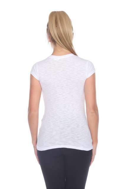 6050 Juniors Cap Sleeve Cotton Slub Tee