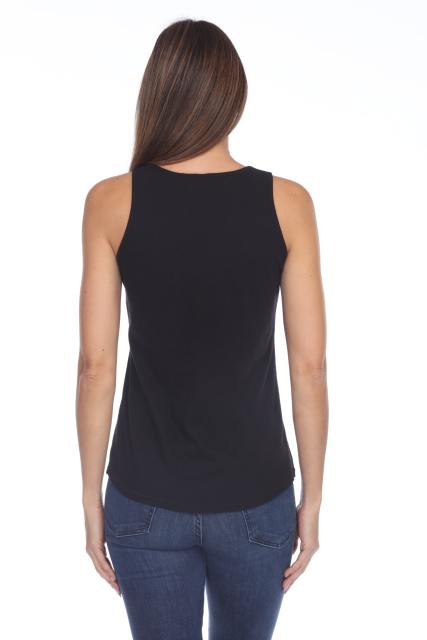 2007 Juniors Scoop Neck Curve Hem Tank