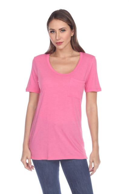 3207 Junior's Tri-blend Essential Hi-Lo Pocket Tee
