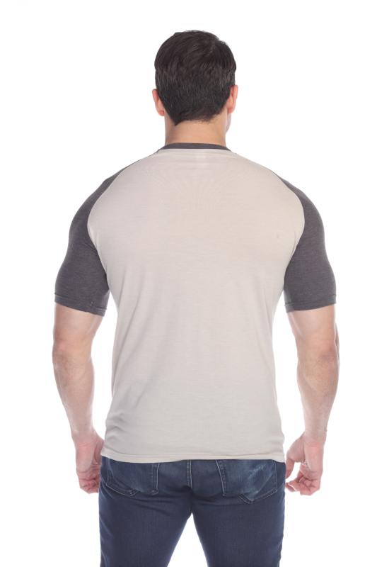 3601 Men's Short Sleeve CVC Blended Crew Neck Raglan