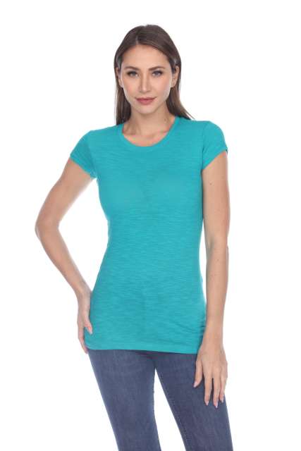 6050 Juniors Cap Sleeve Cotton Slub Tee