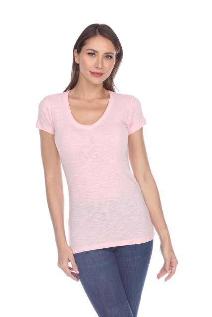 6053 Juniors Cap Sleeve Cotton Slub Tee