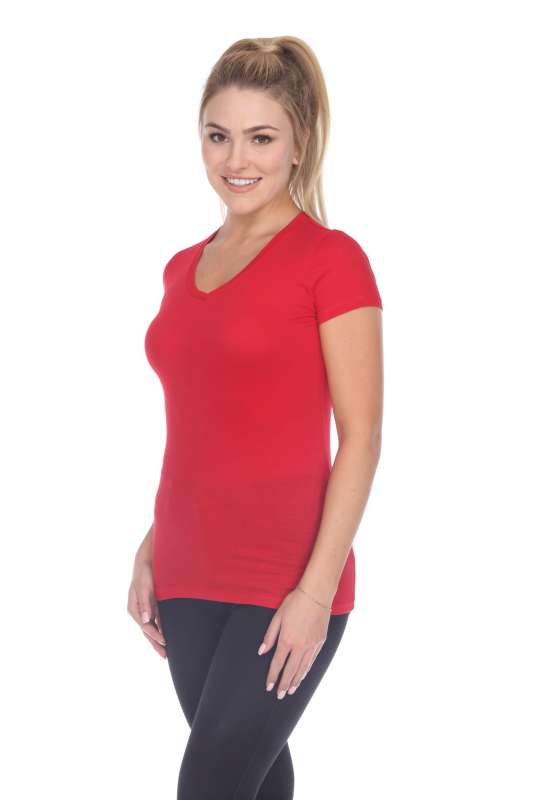 5003 Juniors Cap Sleeve "Tear Drop" V-Neck Tee