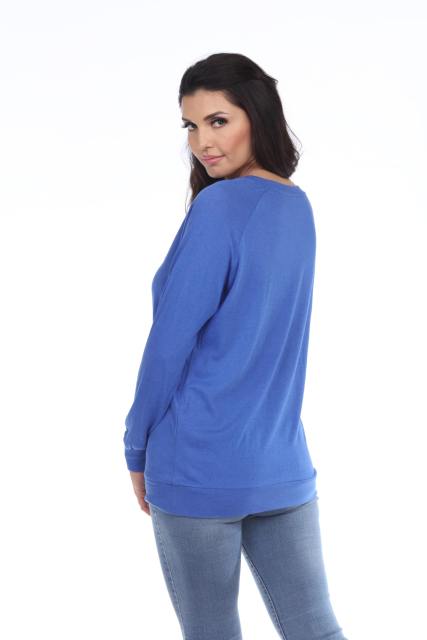 7904 Bamboo Rayon Blend Ladies Long Sleeve Pullover