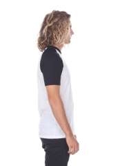 3601 Men's Short Sleeve CVC Blended Crew Neck Raglan
