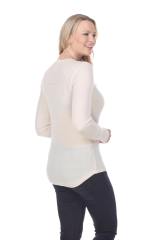 7610 Ladies Long Sleeve Crew Neck Tee With Exposed Thumb Cuff