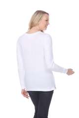 7110 Ladies Long Sleeve Crew Neck Tee with Side Vents
