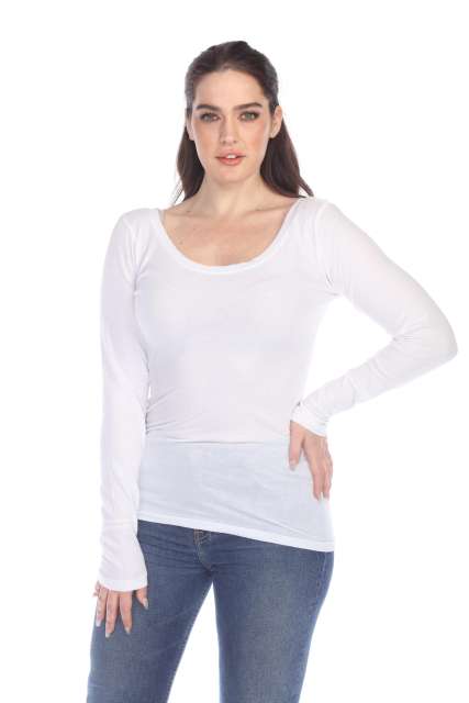 5101 Juniors Long Sleeve Scoop Neck Tee