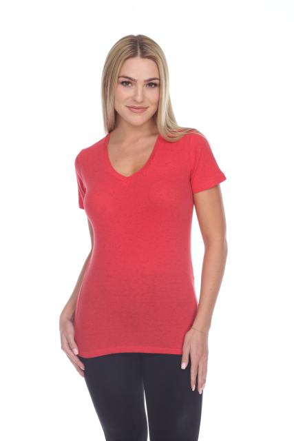 1203 Junior's Cotton Nub Short Sleeve Regular V-Neck Tee