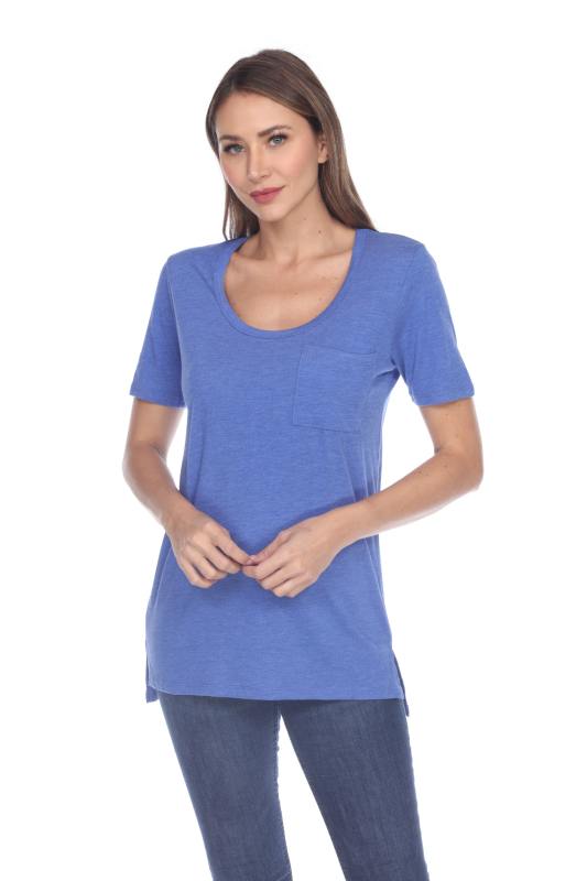 3207 Junior's Tri-blend Essential Hi-Lo Pocket Tee